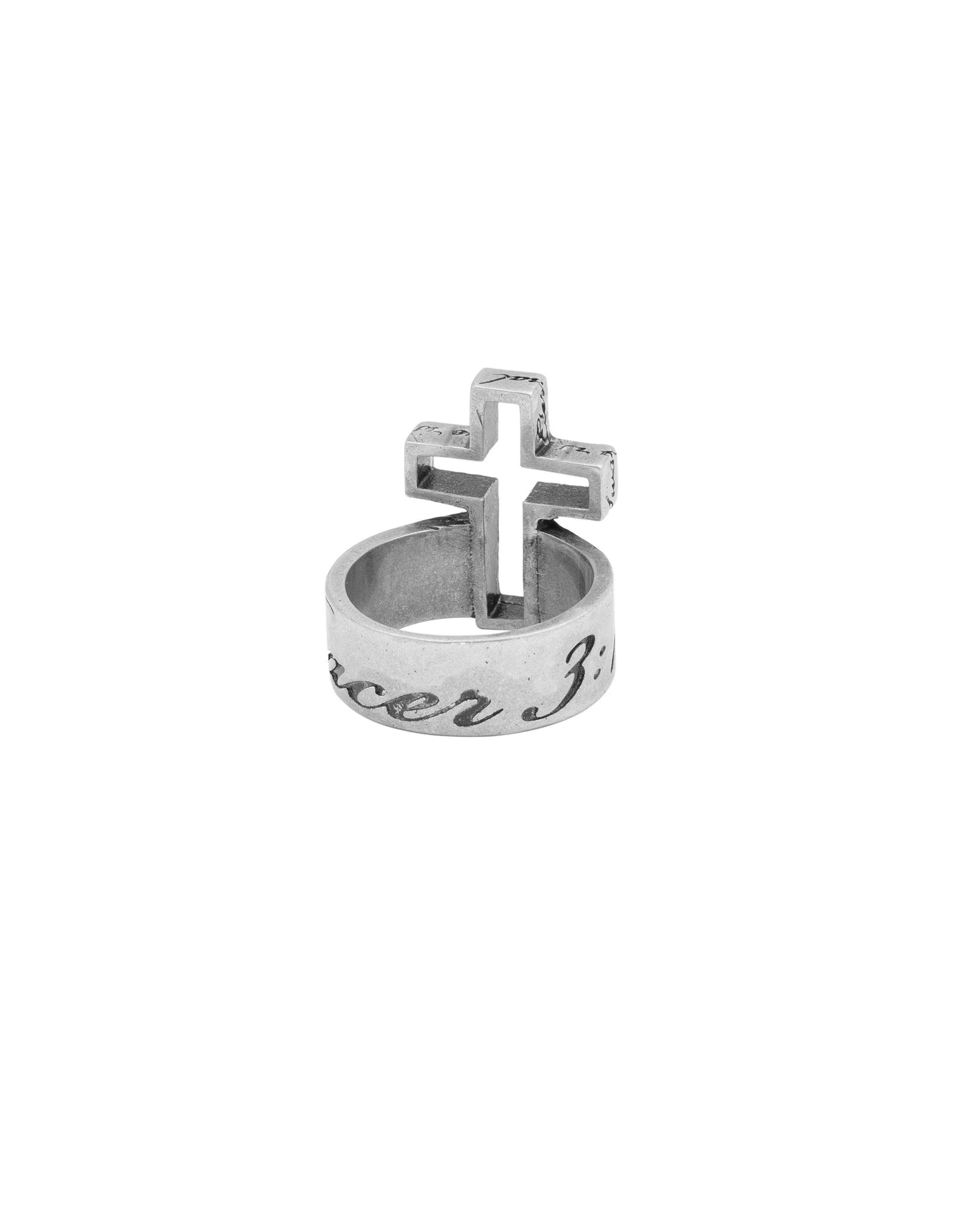 3D Cross 925 Silver Ring - Image 4