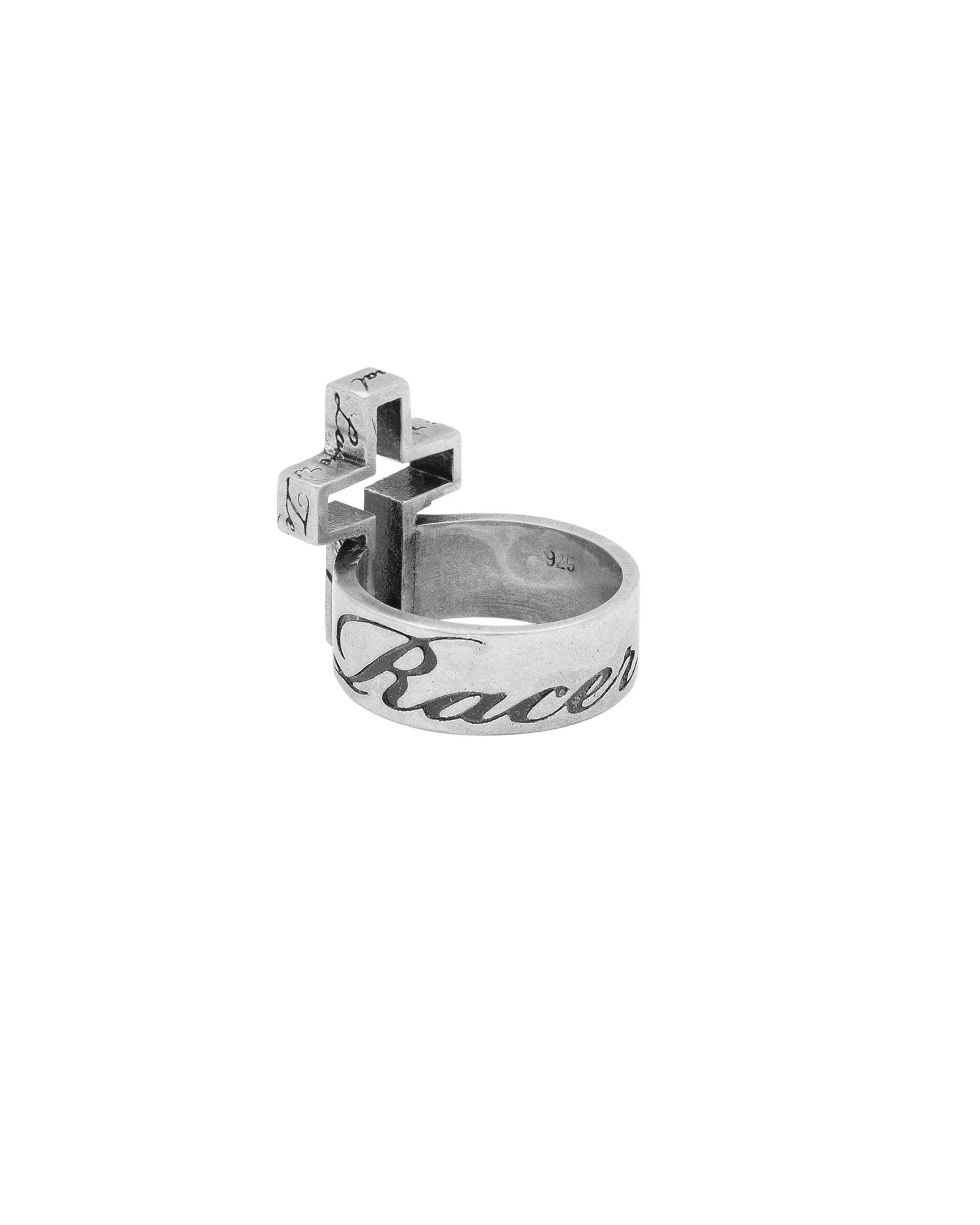 3D Cross 925 Silver Ring - Image 6