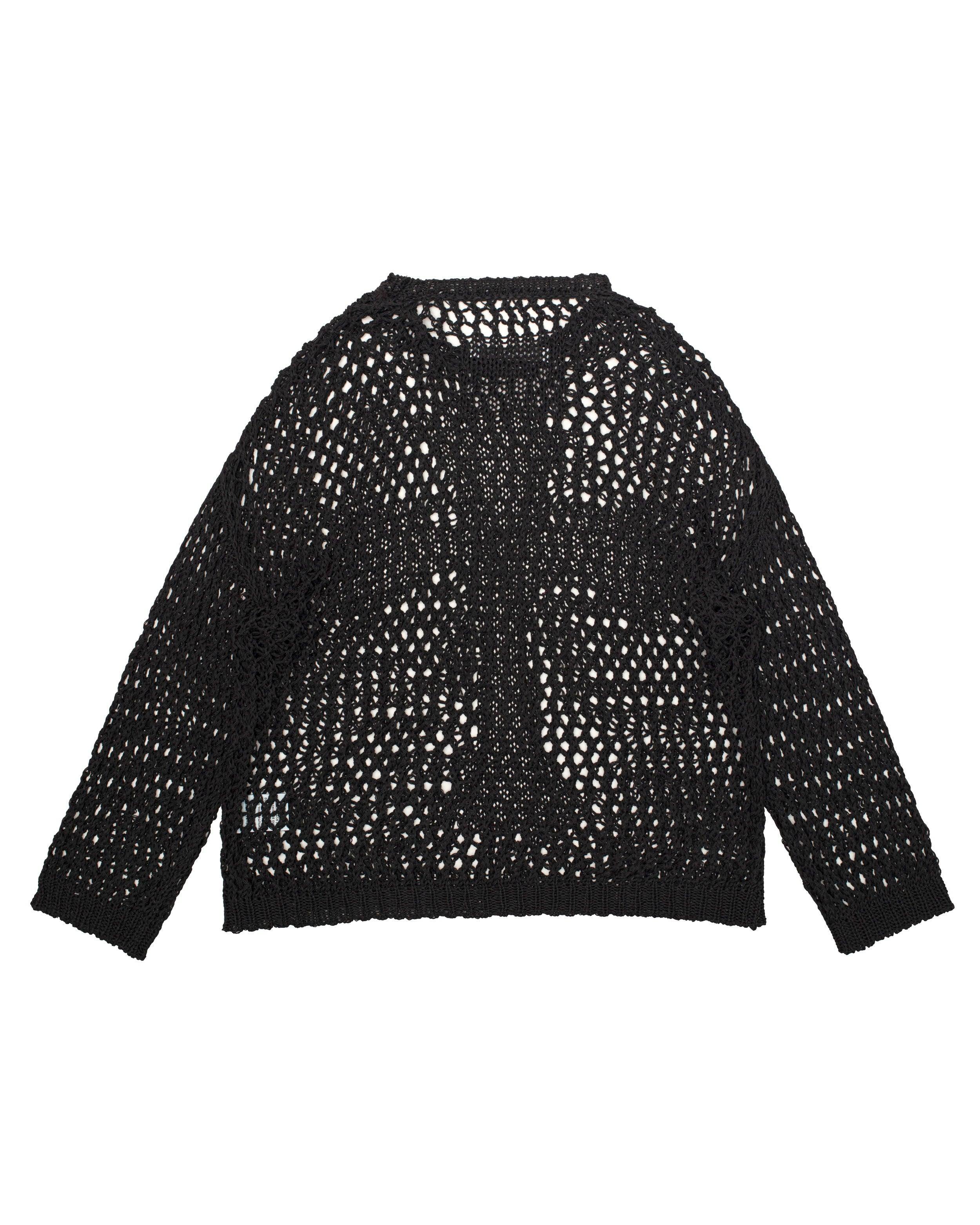 Black Cross Net Sweater - Image 4
