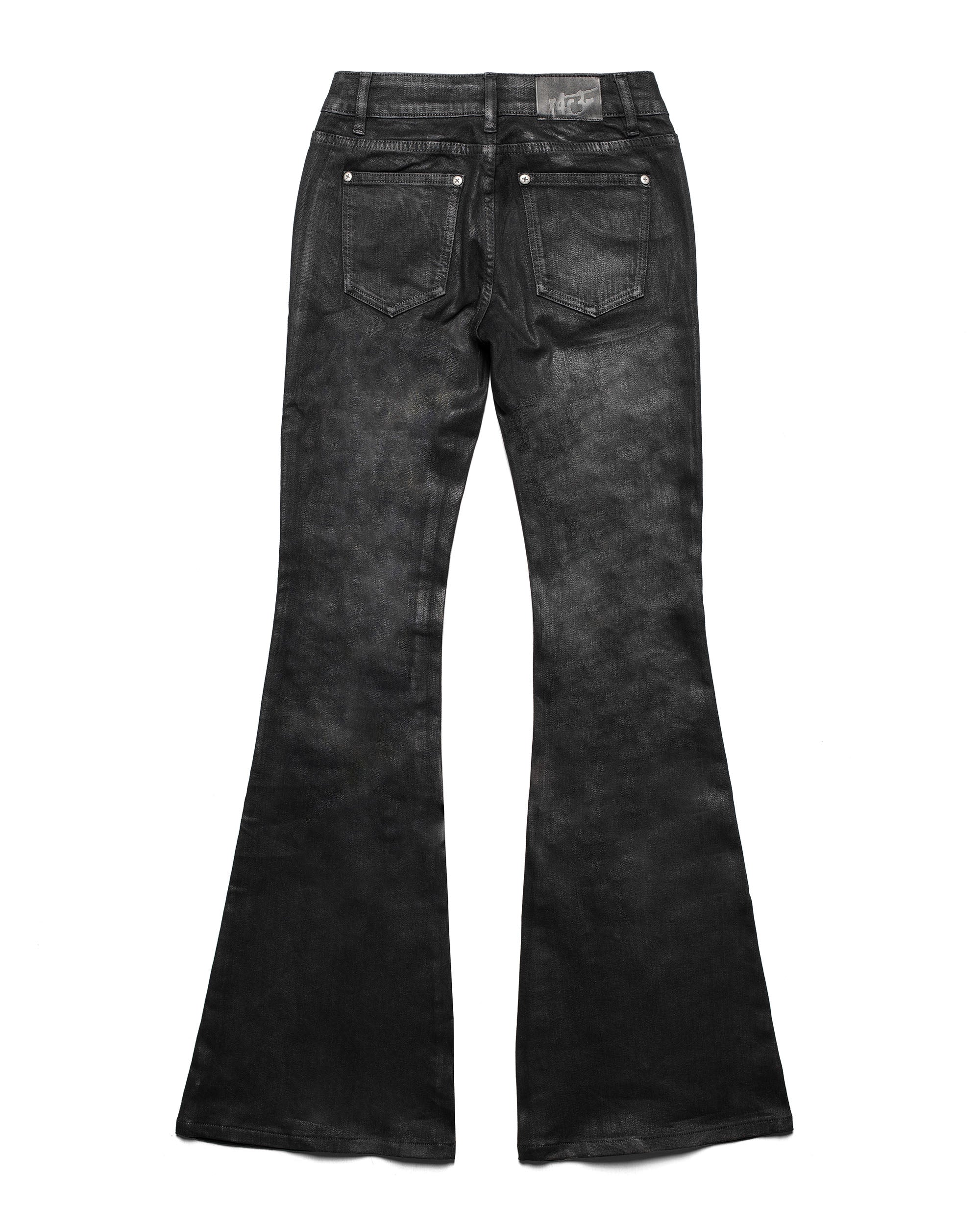 Black Waxed Spike Denim - Image 8