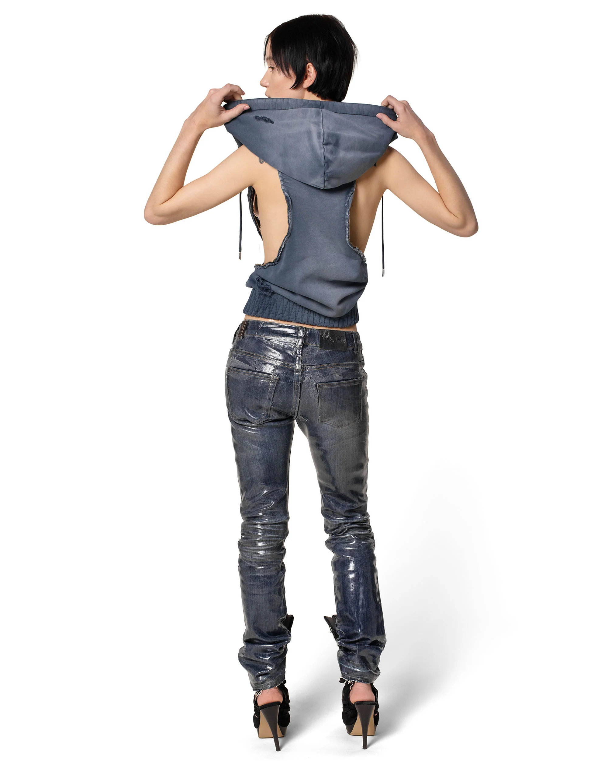 Waxed Slim Gloss Denim - Image 10