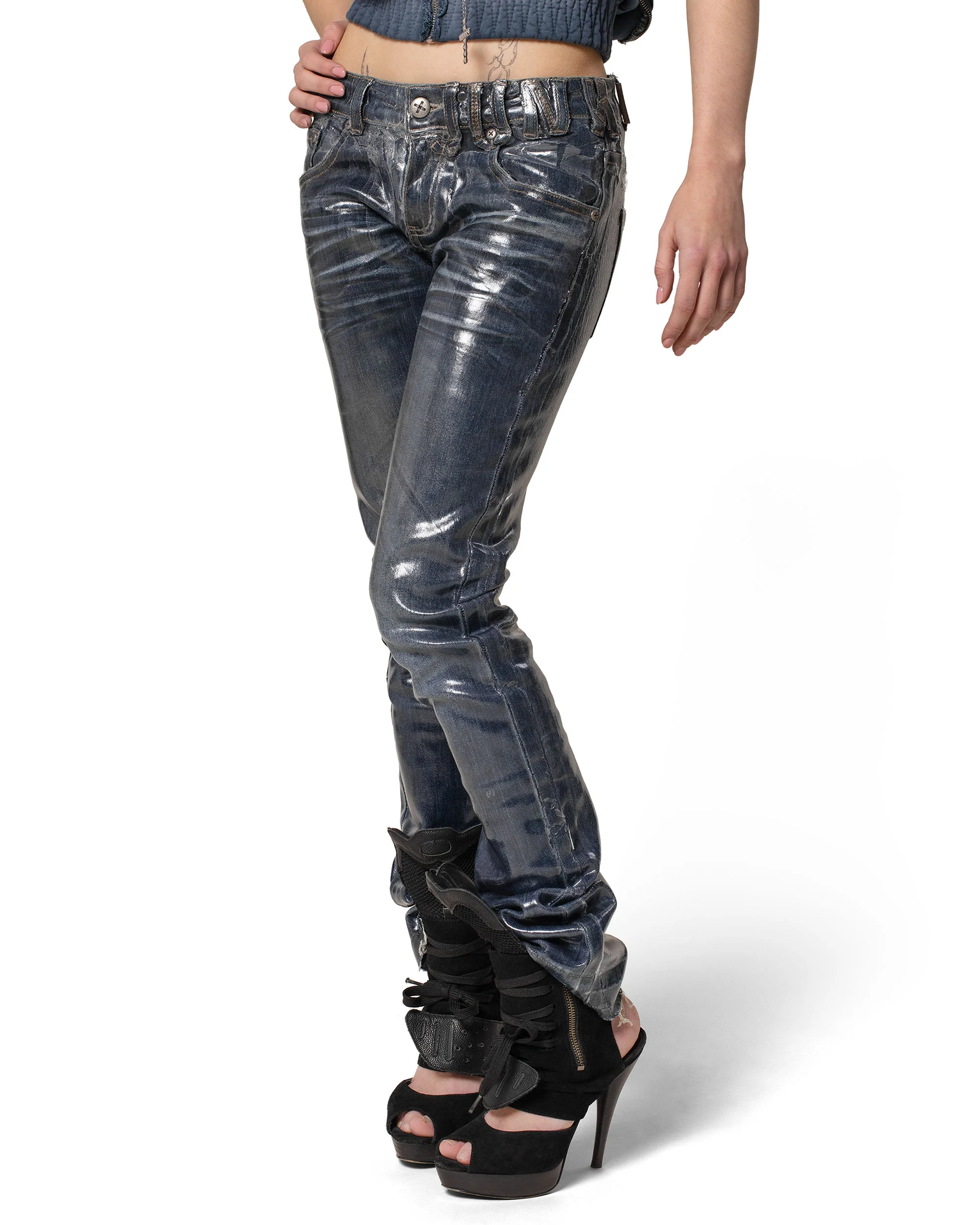 Waxed Slim Gloss Denim - Image 8
