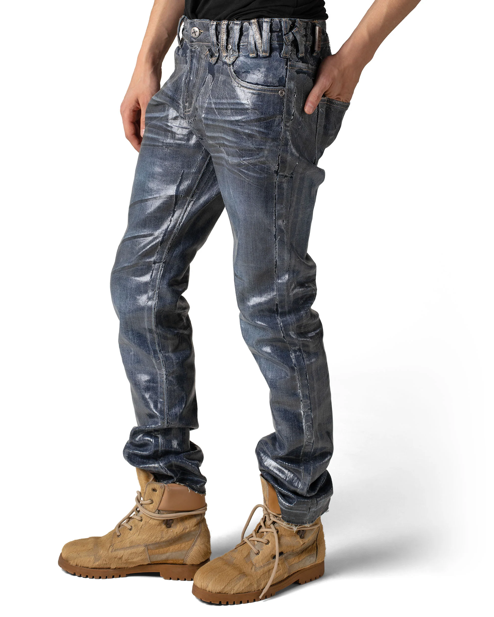 Waxed Slim Gloss Denim - Image 9