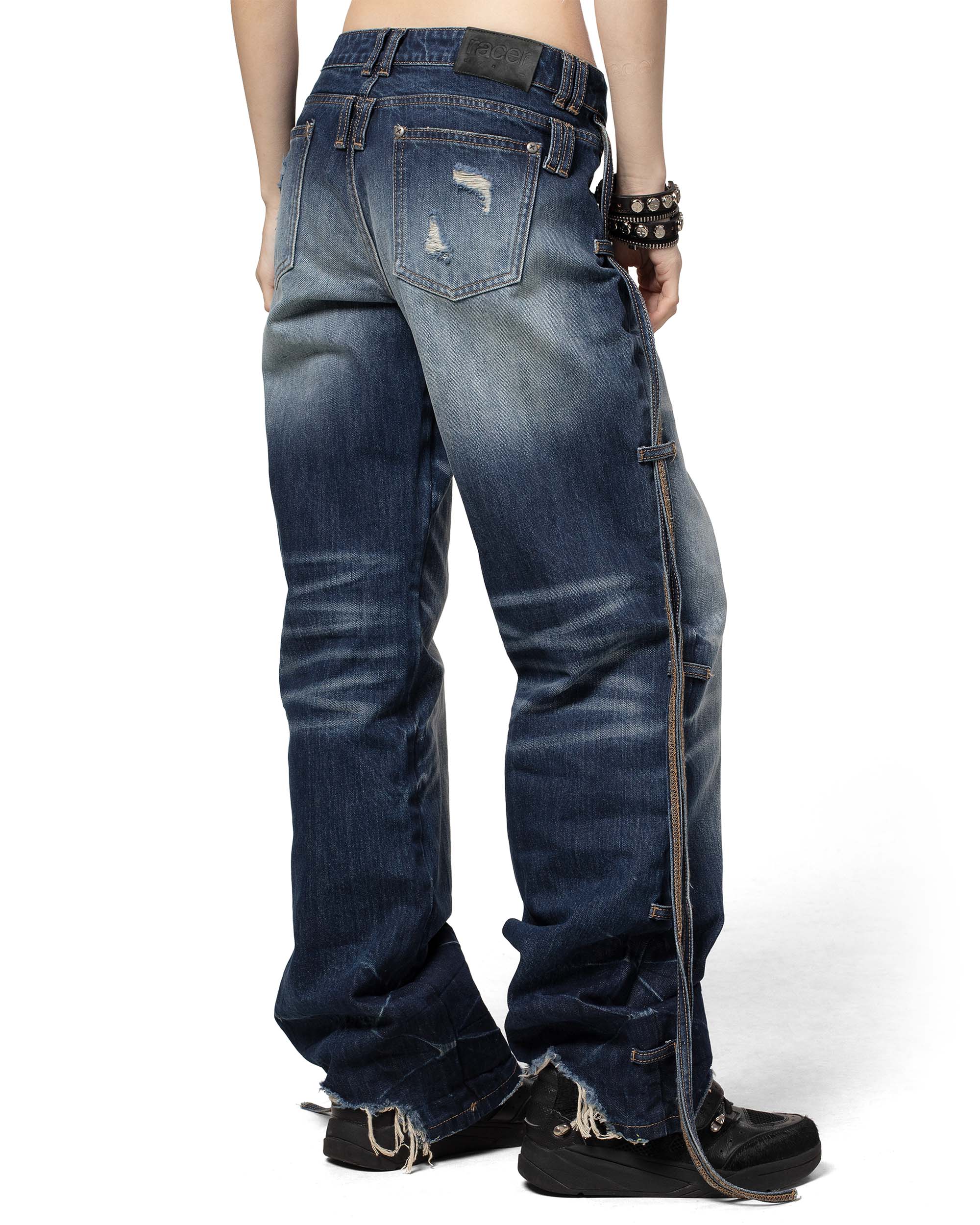 Dark Blue Transformer Track Denim - Image 12