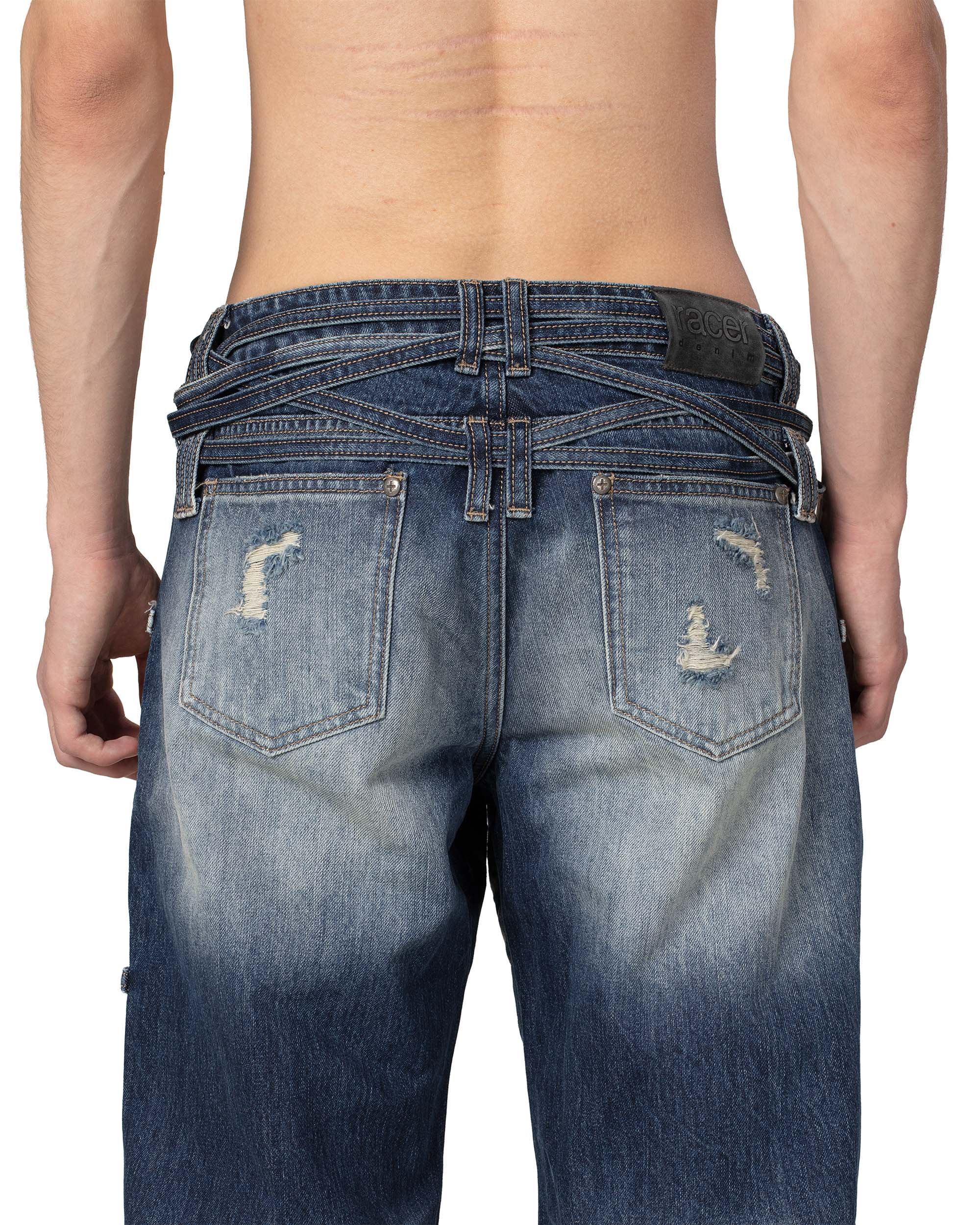 Dark Blue Transformer Track Denim - Image 13