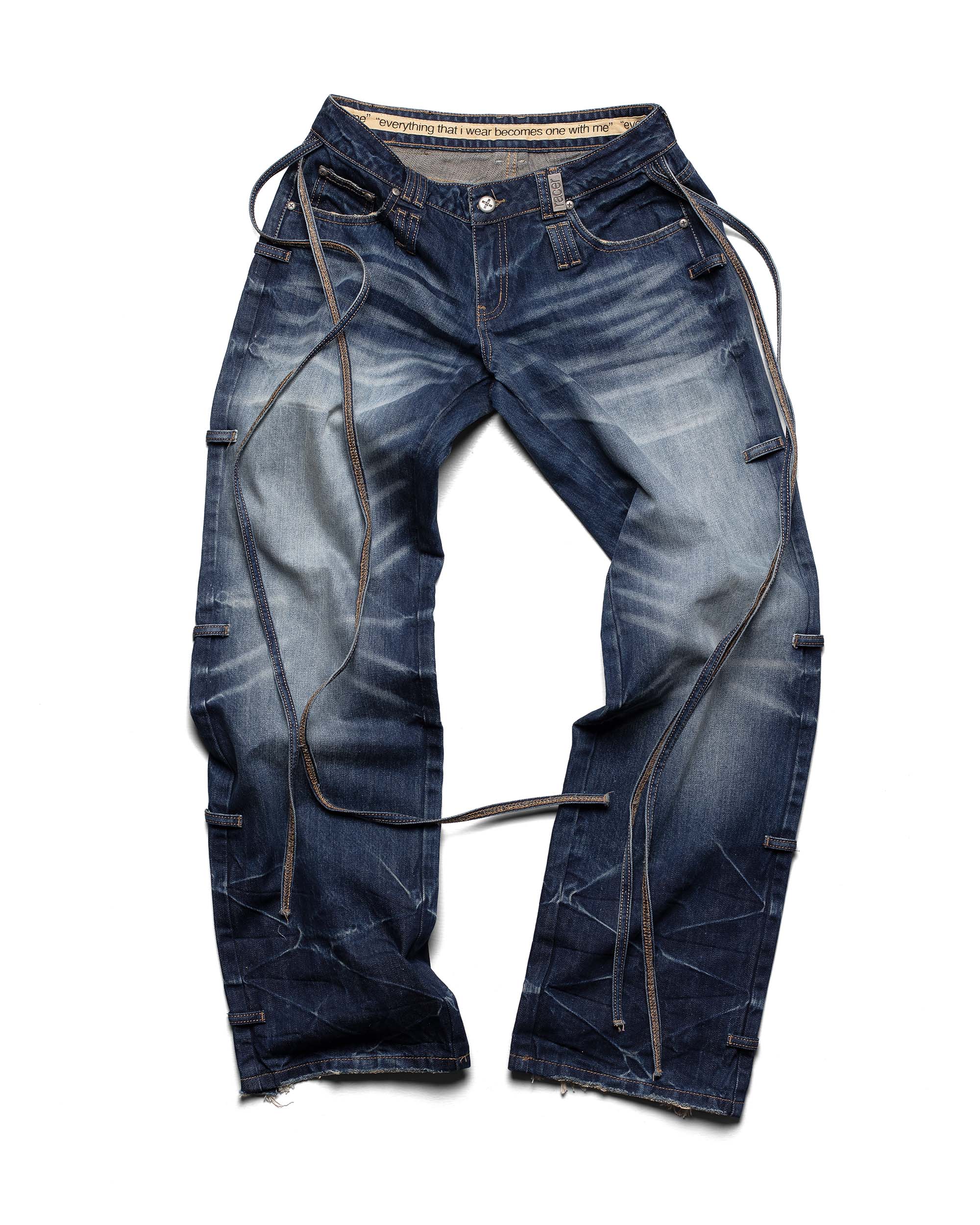 Dark Blue Transformer Track Denim - Image 3