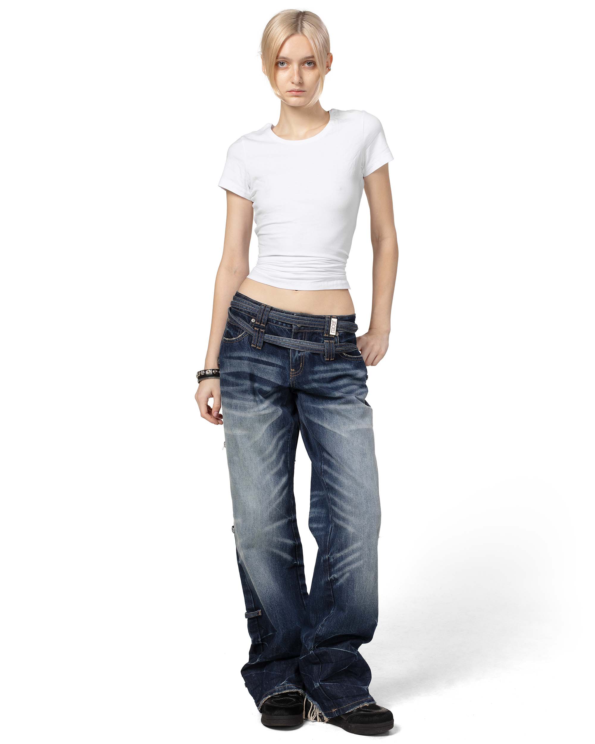 Dark Blue Transformer Track Denim - Image 6