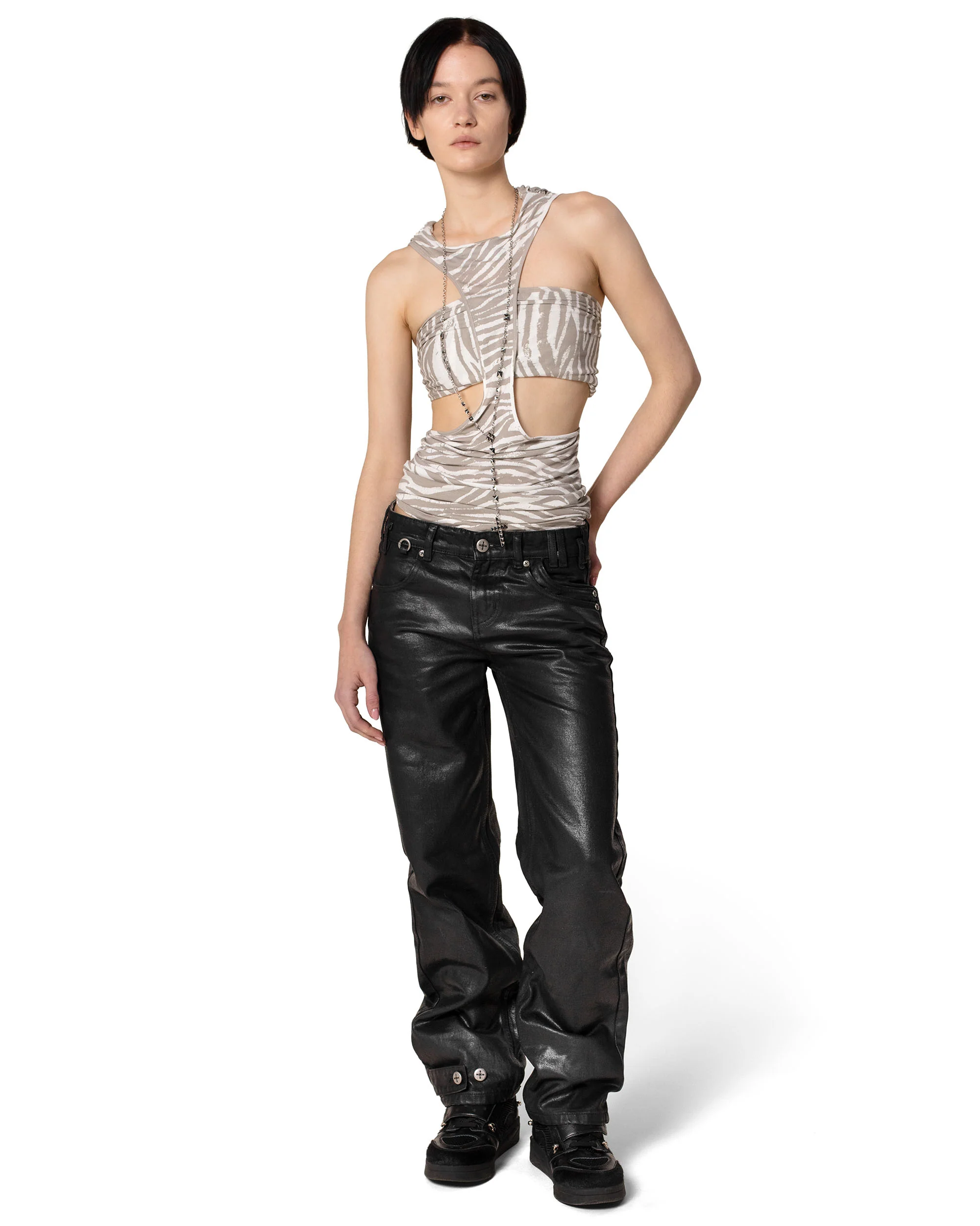 Coated Slim Low-Waist Denim - Image 10