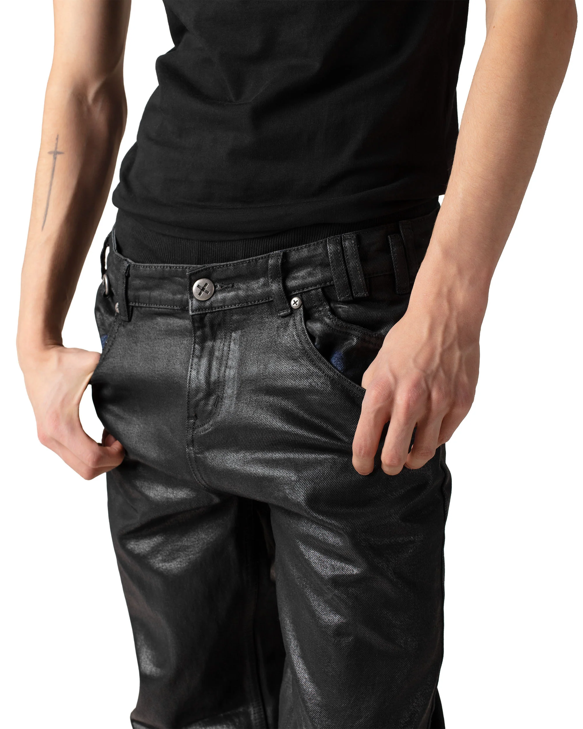 Coated Slim Low-Waist Denim - Image 6