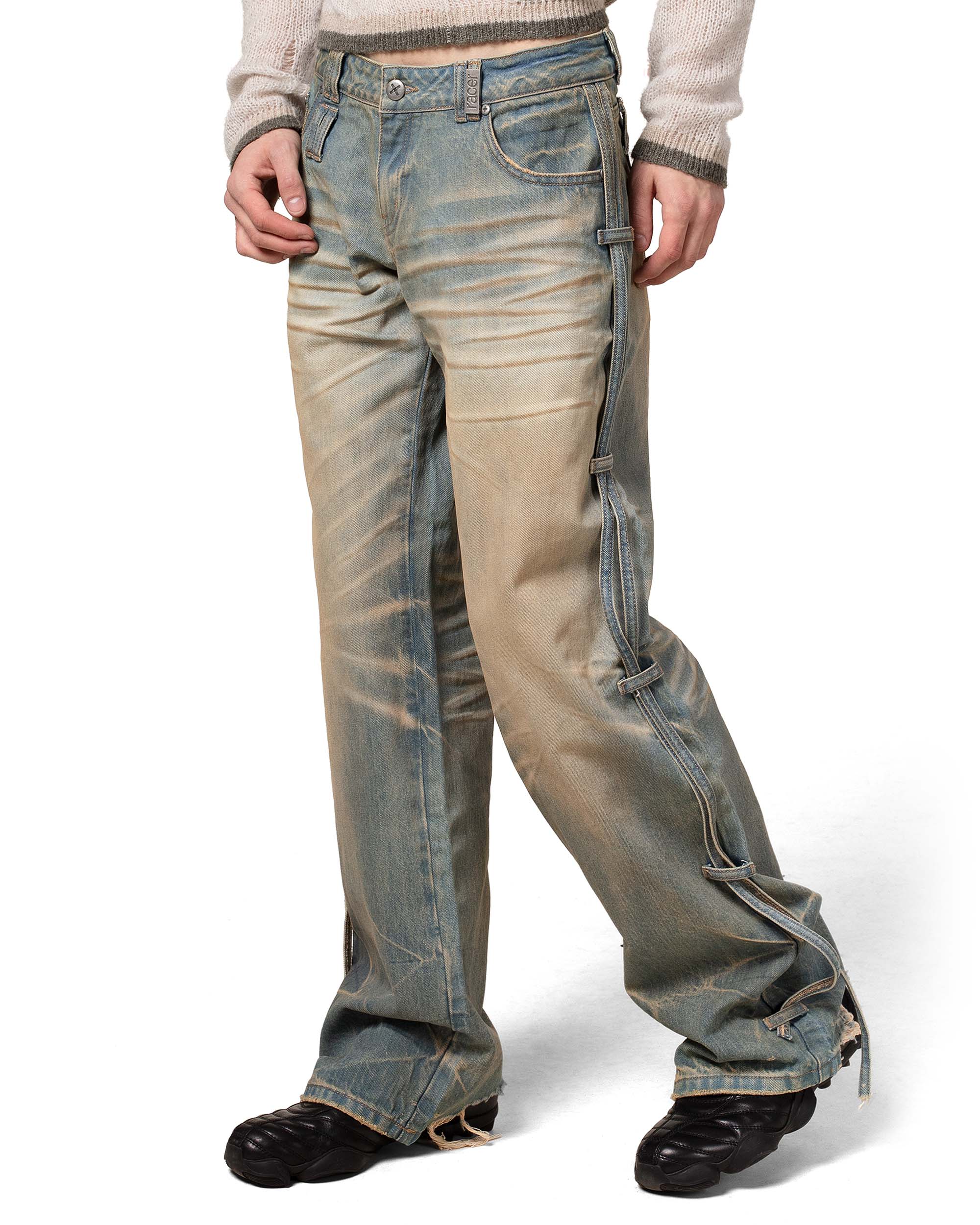 Light Blue Transformer Track Denim - Image 13