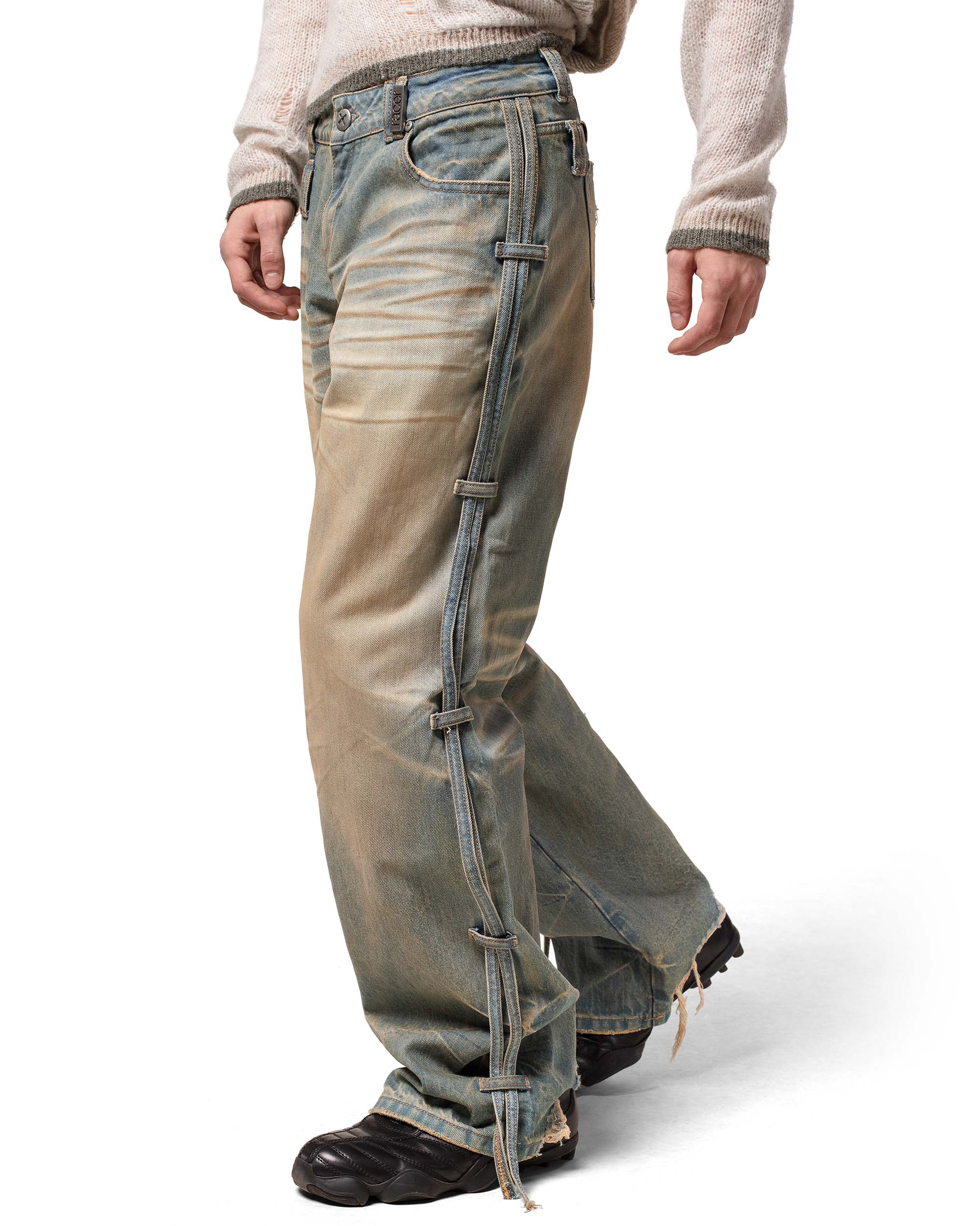 Light Blue Transformer Track Denim - Image 14