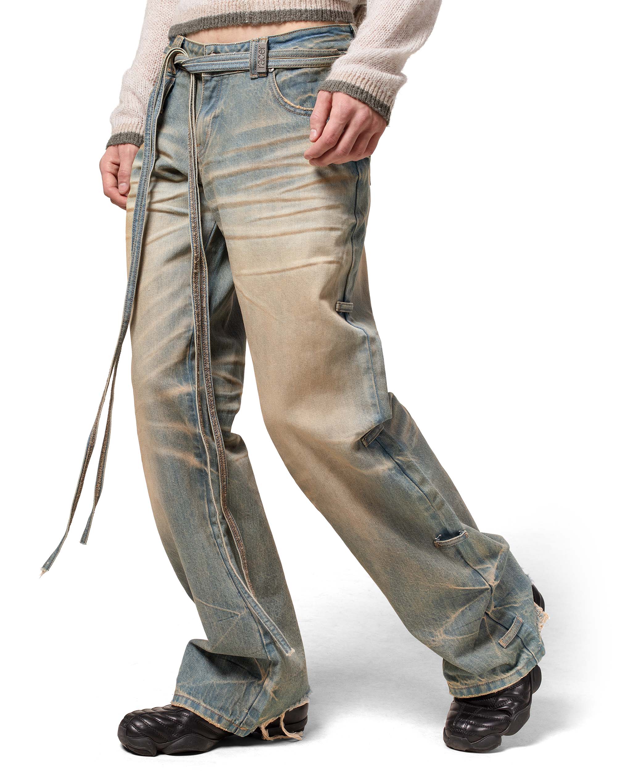 Light Blue Transformer Track Denim - Image 15