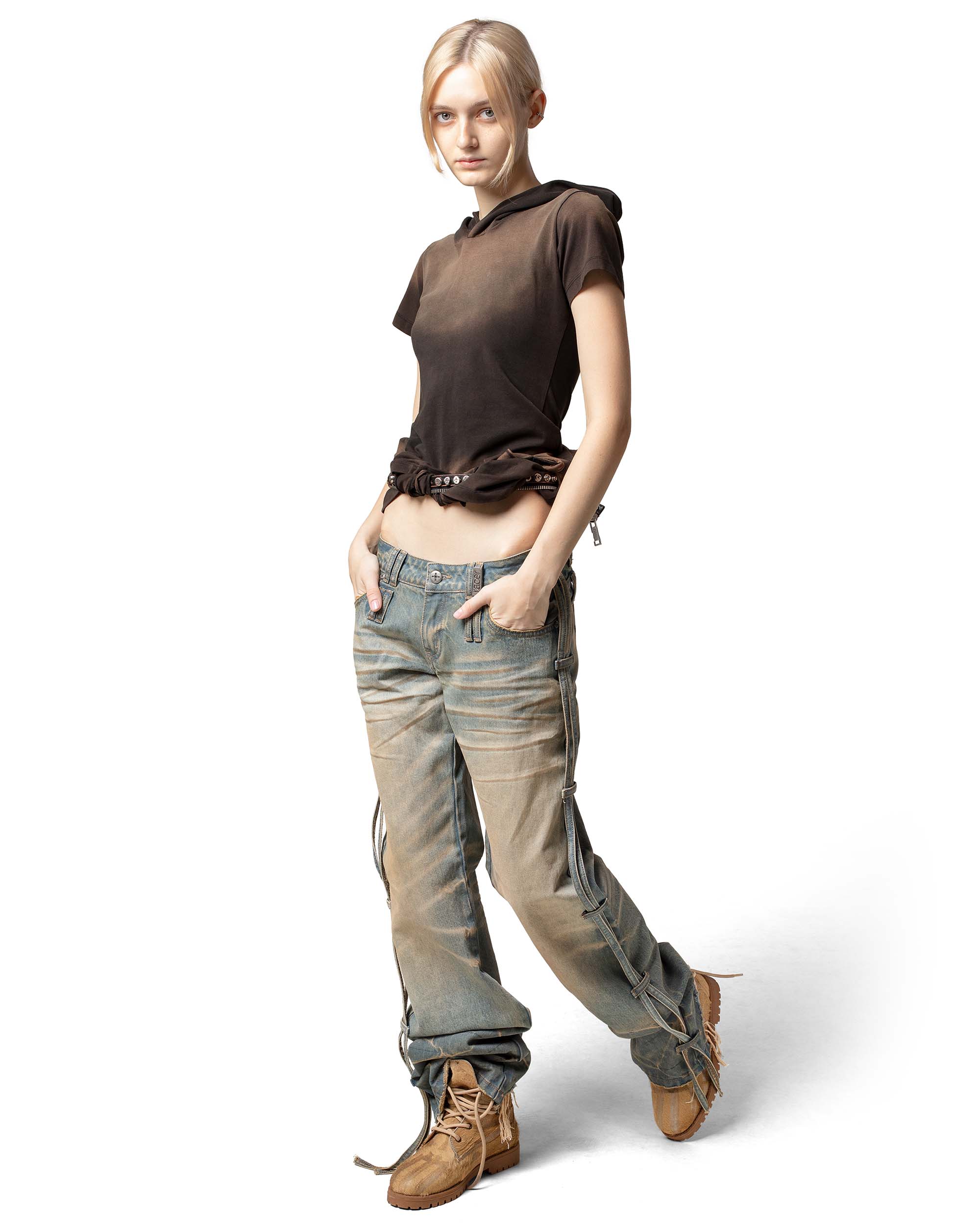 Light Blue Transformer Track Denim - Image 7