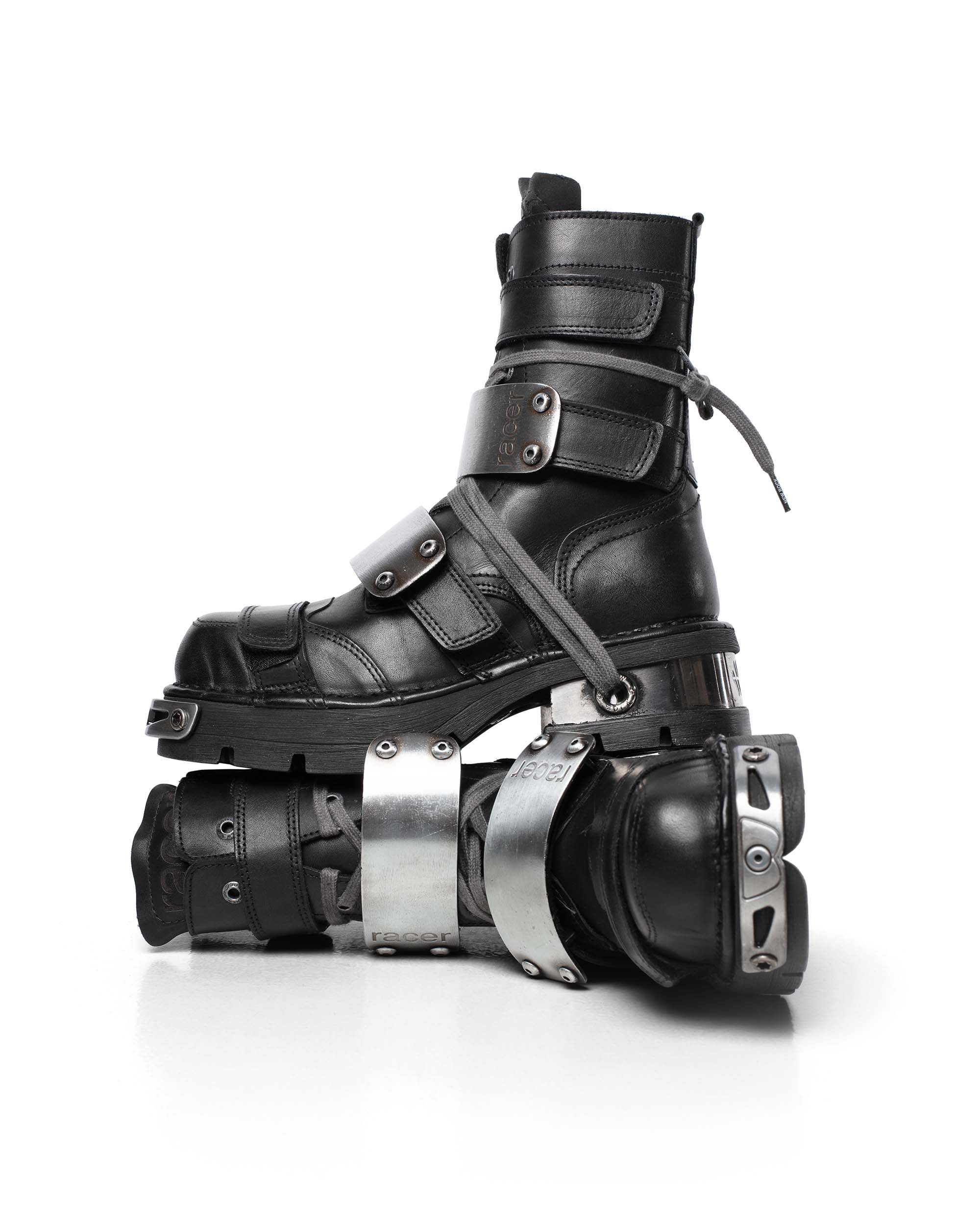 Racer x New Rock Black Boot - Image 3