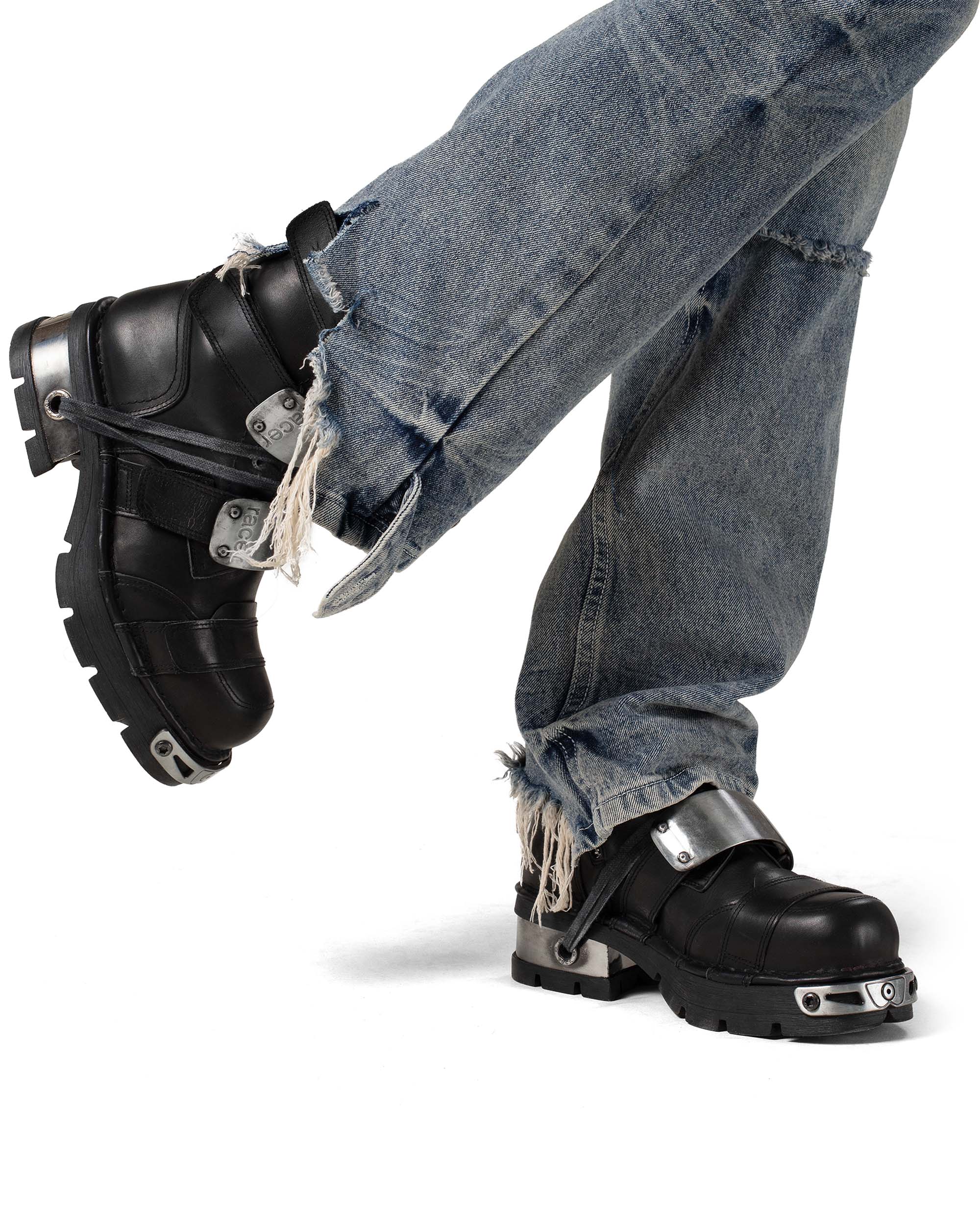 Racer x New Rock Black Boot - Image 6