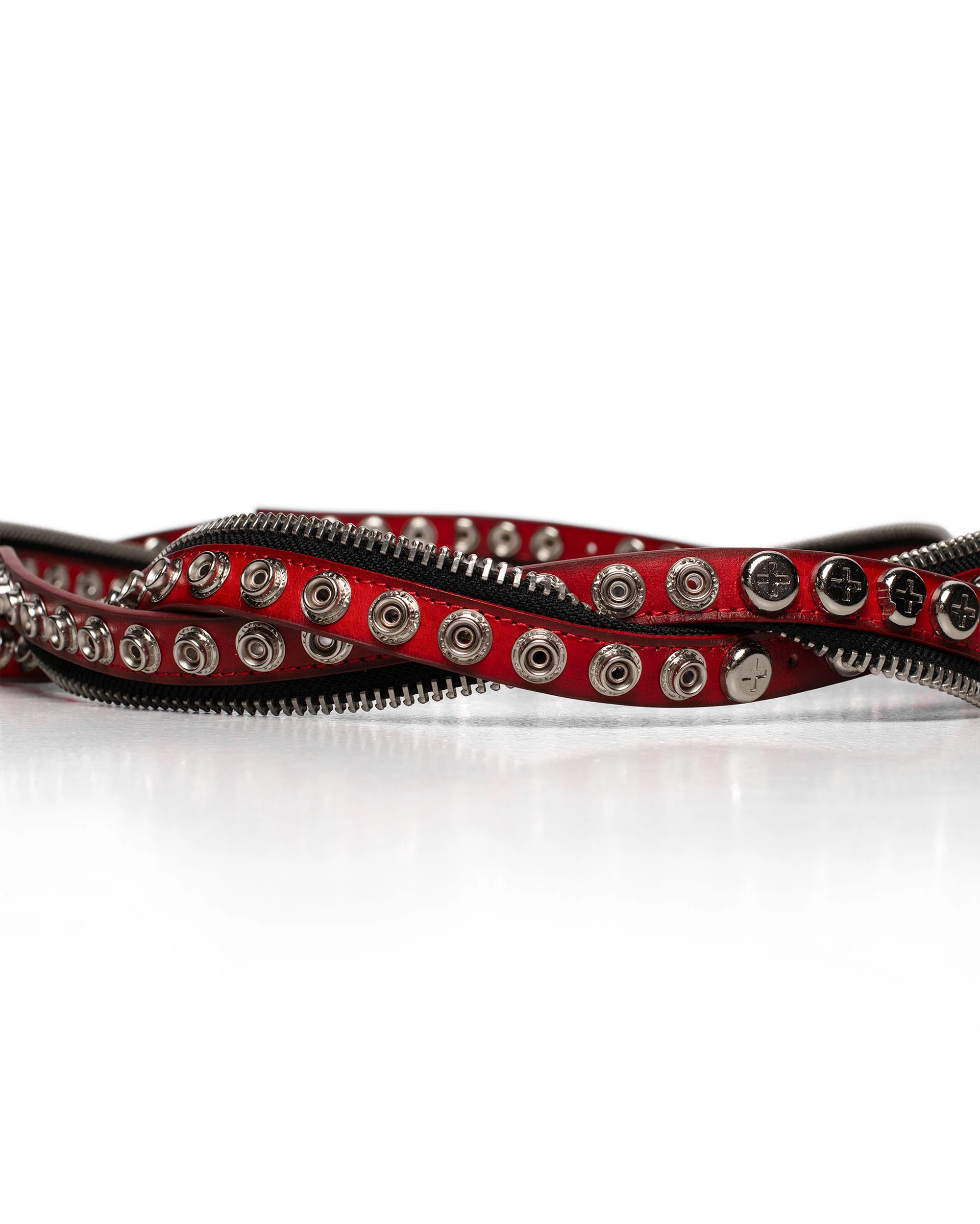 Red Split Button Belt - Image 3