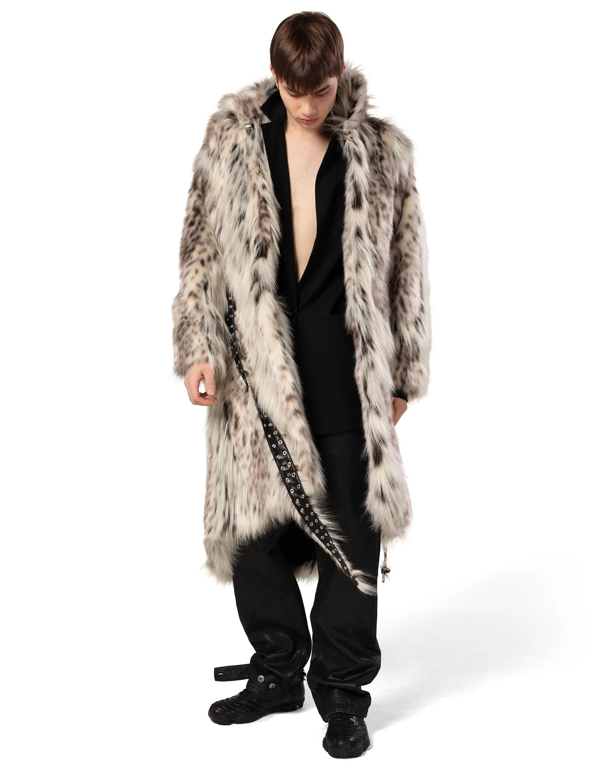 Long Snow Lynx Fur Coat - Image 10