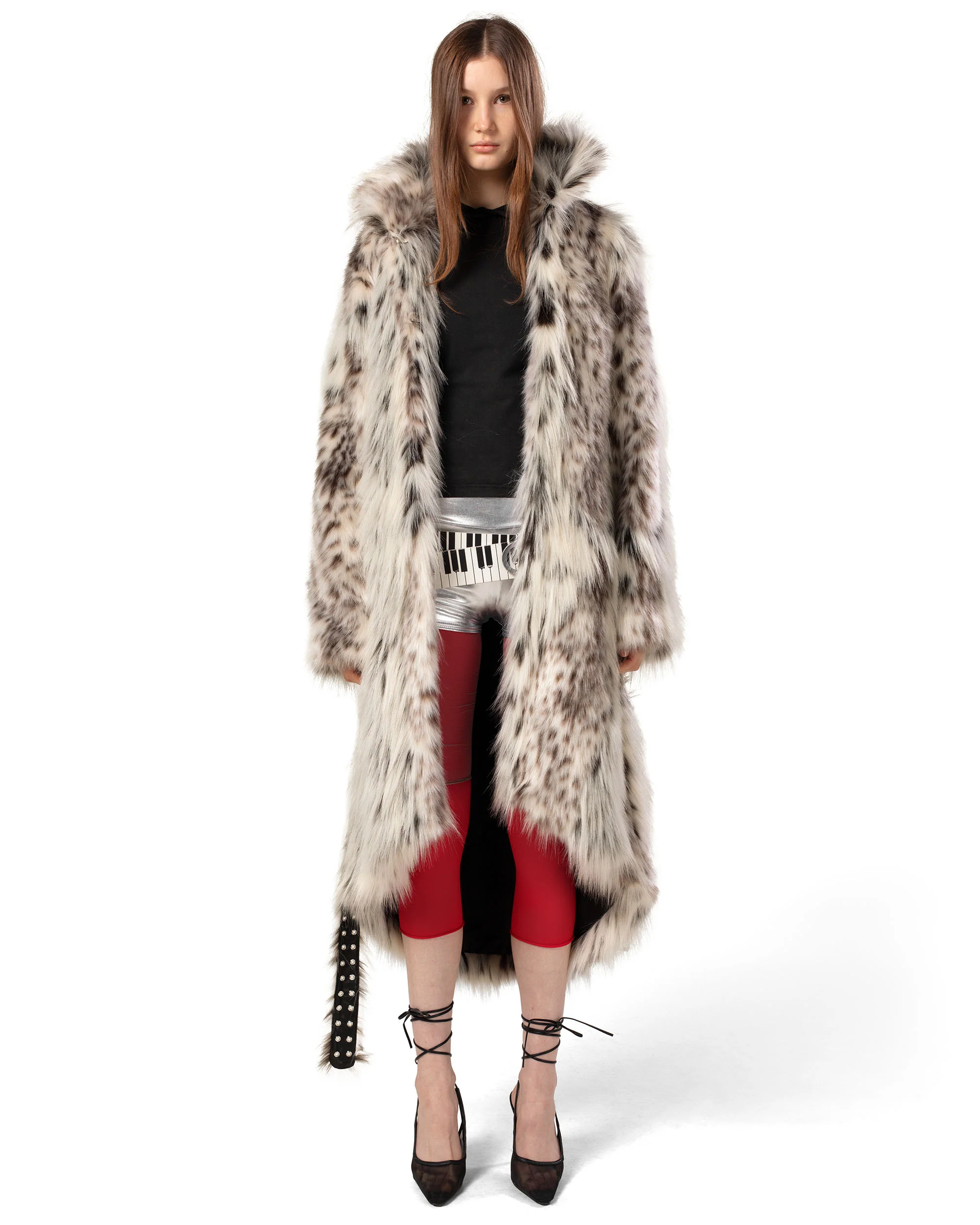 Long Snow Lynx Fur Coat - Image 4