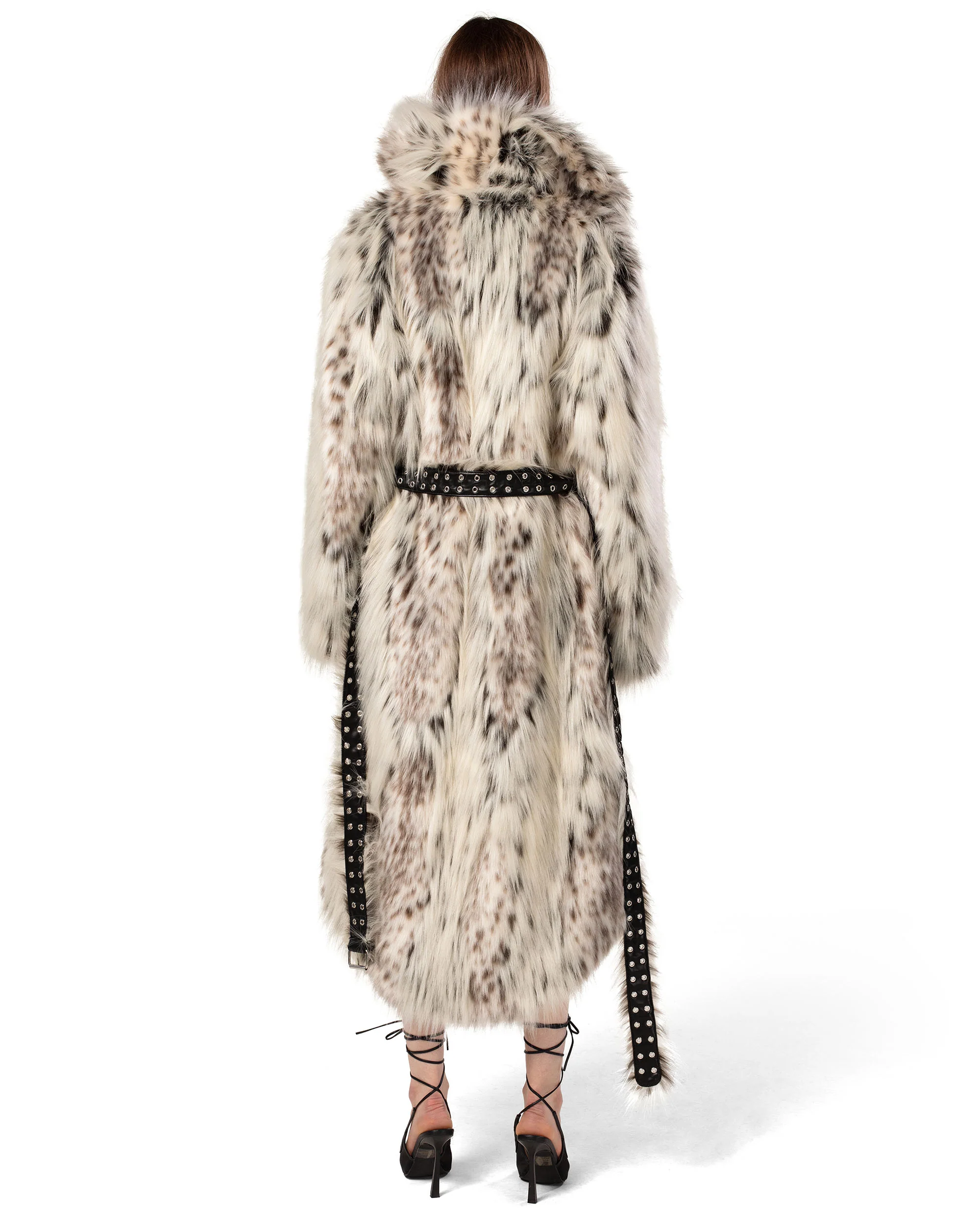 Long Snow Lynx Fur Coat - Image 5