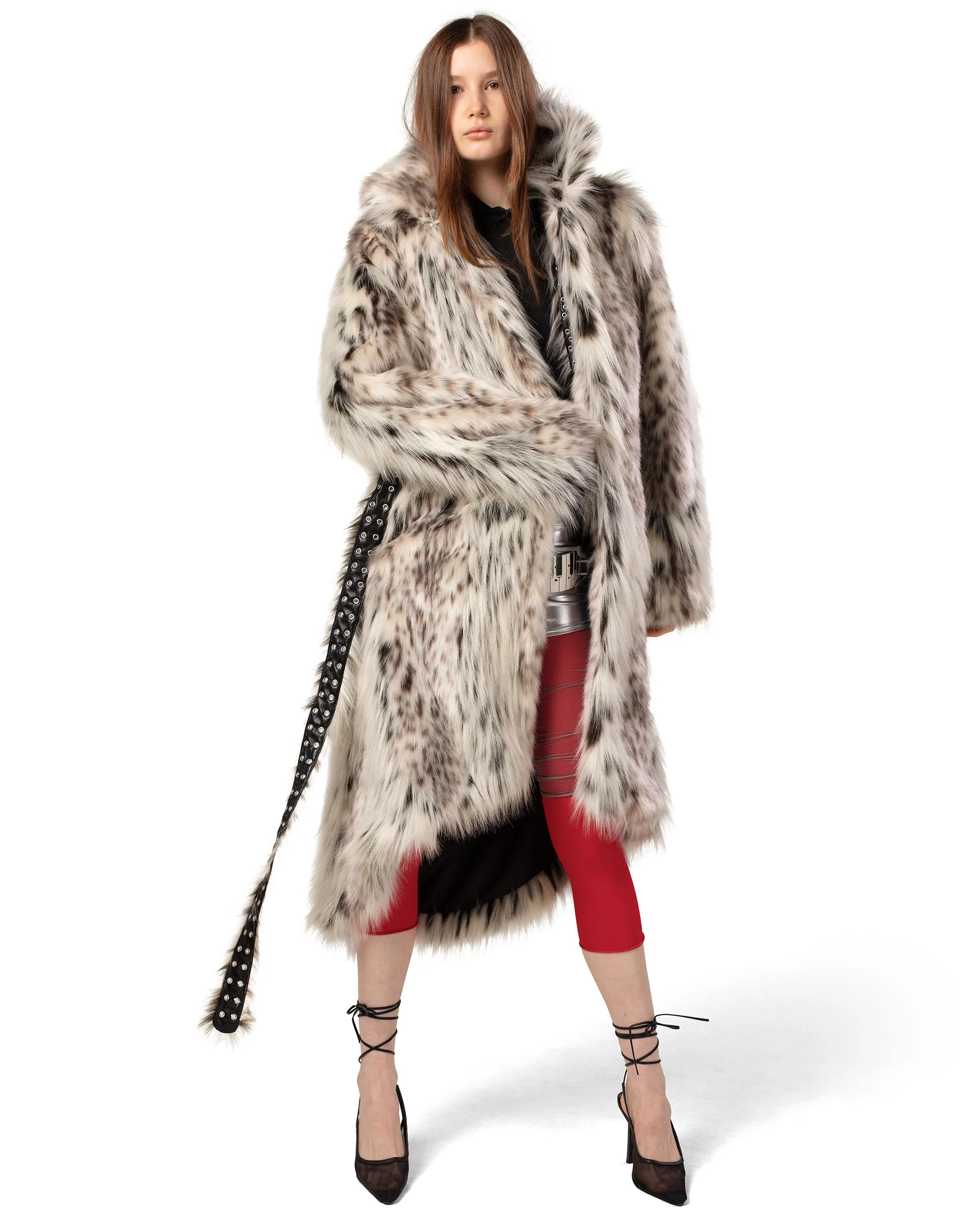 Long Snow Lynx Fur Coat - Image 8
