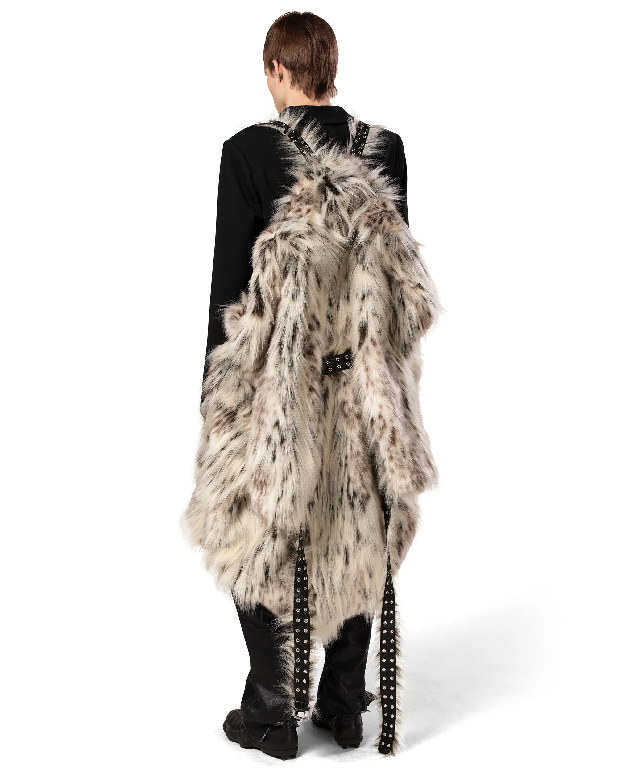 Long Snow Lynx Fur Coat - Image 9