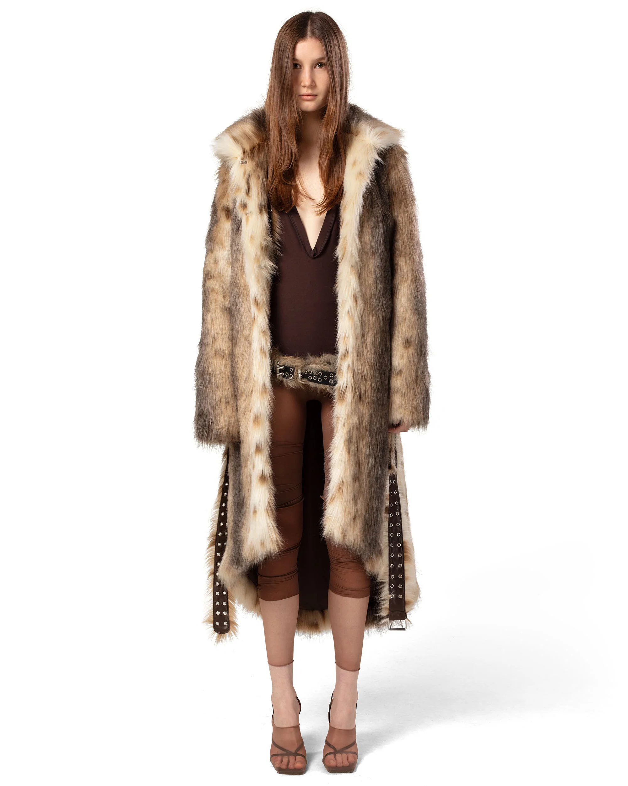 Long Coyote Fur Coat - Image 3